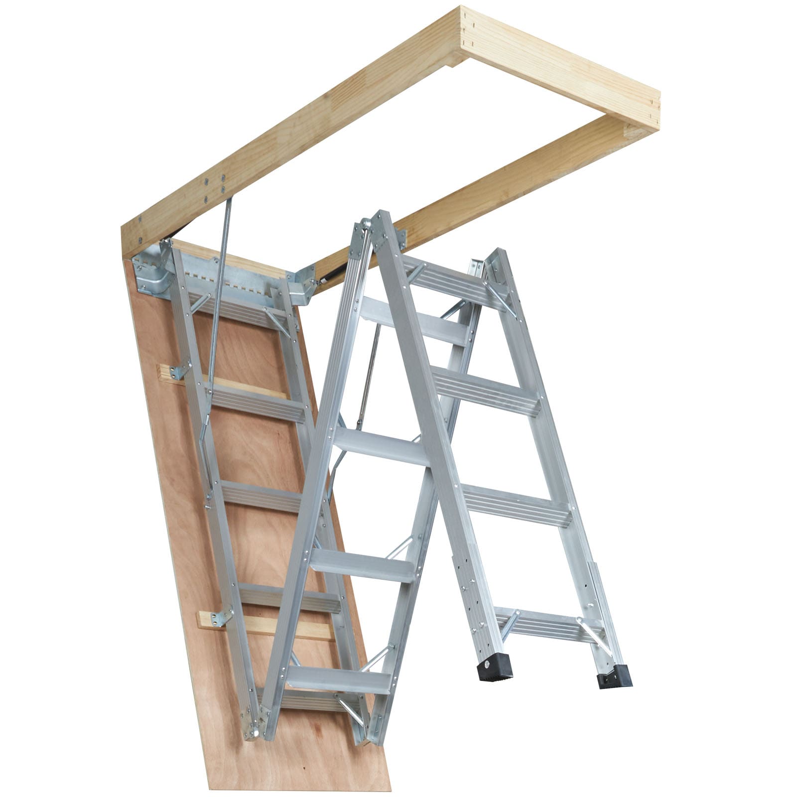 Aluminium Attic Ladder Foldable Multi Purpose Extension Ladder_voghion.com